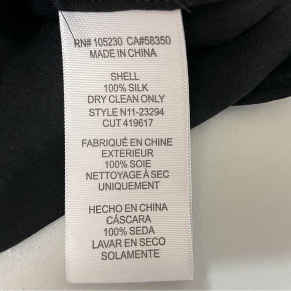 Joie Silk Blouse Small Chiffon Keyhole Back Pleated Sleeves - Picture 6 of 6